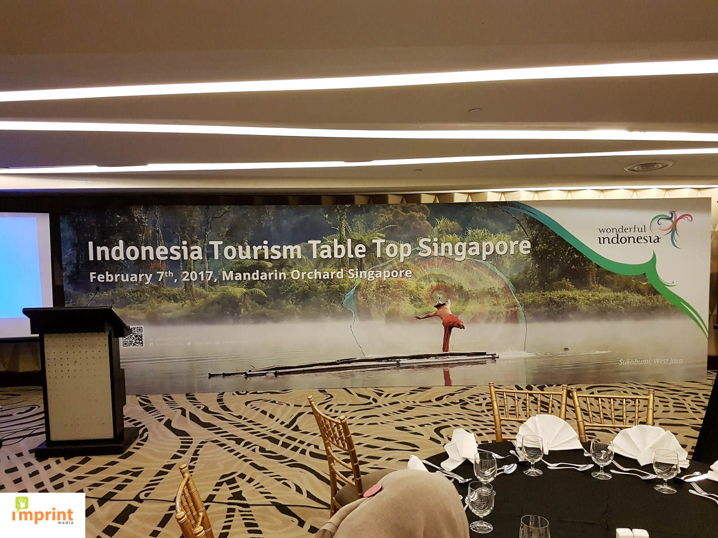 Indonesia Tourism Table Top backdrop by Imprint Media